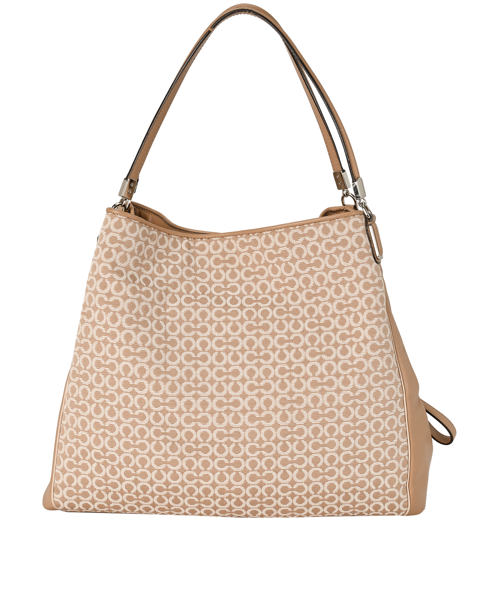 Madison Shoulder Bag, &pound;110, Handbags, Beige, Canvas/Leather, Back view